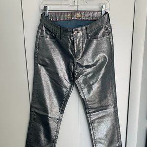 Kate Spade Shiny Silver Jeans